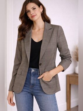 Charles Gray London Blazer women’s Size 8- tan and pink